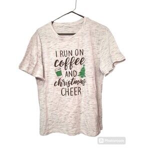 I Run on Coffee and Christmas Cheer Woman's Large T-Shirt